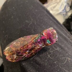 Vintage rare French cicada cigale bug pin brooch